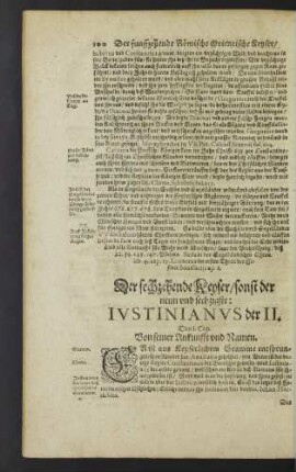 Der sechzehende Keyser/ sonst der neun und sechzigste: Iustinianus der II.