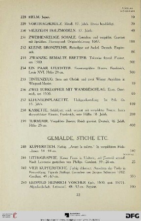 Gemälde, Stiche etc. (Nr. 240-2589