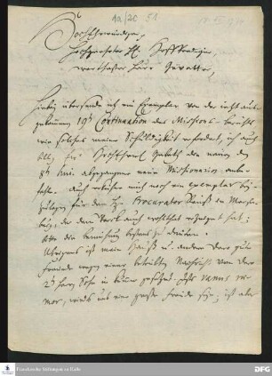 Brief von August Hermann Francke an Ernst Christian Philippi.