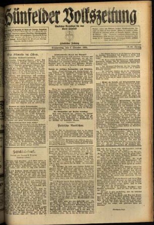 Ausgabe vom Donnerstag, den 07. Oktober 1920.