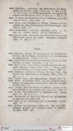 VIII.[vermischte Schriften. Landkarten und Kupfer. Musik (Nr. 1913 - 2028)