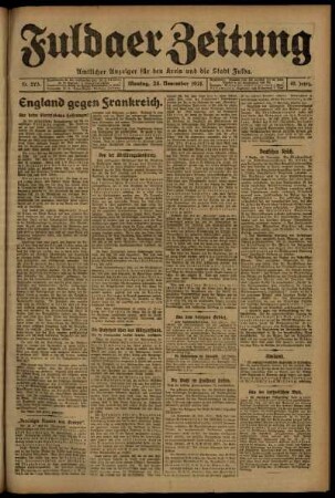 Ausgabe vom Montag, den 28. November 1921.