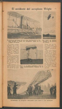 El accidente del aeroplano Wright