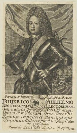 Bildnis des Friderico Guilielmo, Regi Borussiae, Electori Brand.