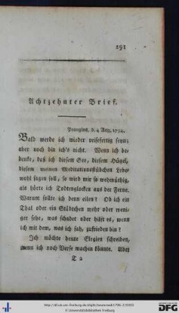 Achtzehnter Brief.