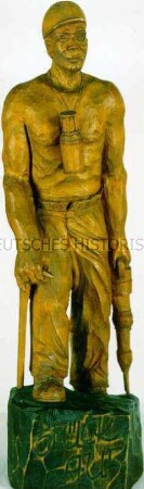 Holzfigur eines Bergmannes