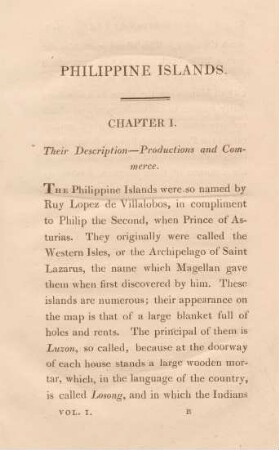 Chapter I. Their description - productions and commerce