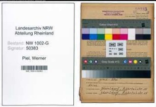 Entnazifizierung Werner Piel, geb. 22.06.1914 (Musiker)