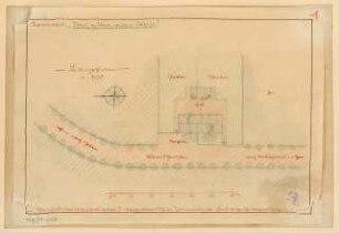 Zollgebäude mit Dienstwohnungen Monatskonkurrenz Dezember 1922: Lageplan 1:500; Maßstabsleiste