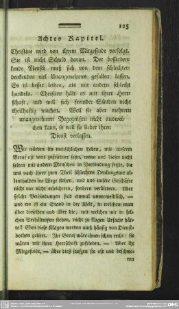 Achtes Kapitel. Christine wird von ihrem Mitgesinde verfolg