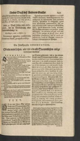 Die Fünfftzigiste Observation.