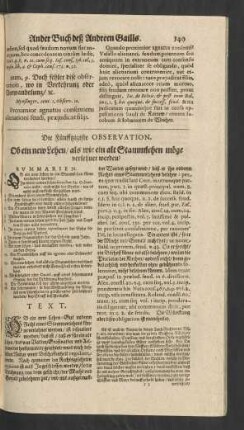 Die Fünfftzigiste Observation.