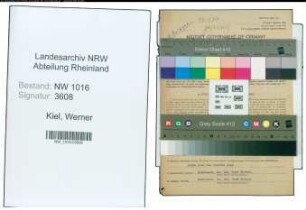 Entnazifizierung Werner Kiel , geb. 16.10.1899 (Verwaltungsbeamter)