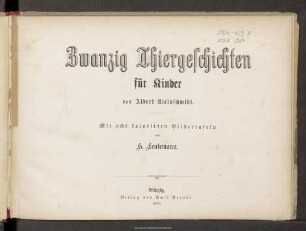 Zwanzig Thiergeschichten für Kinder