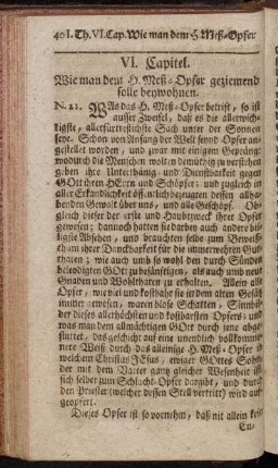 VI. Capitel. Wie man dem H. Meß-Opfer geziemend solle beywohnen