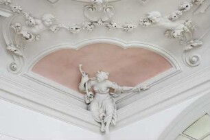 Decke des Empfangsraumes — Vier Eckfiguren — Diana