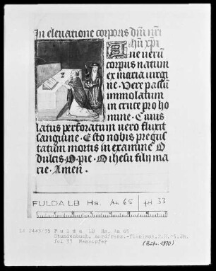 Stundenbuch, ad usum Romanum — Messopfer, Folio 33recto