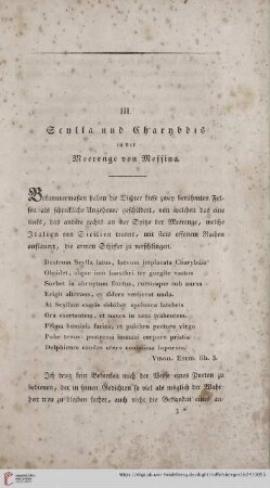 III. Scilla und Charibdis