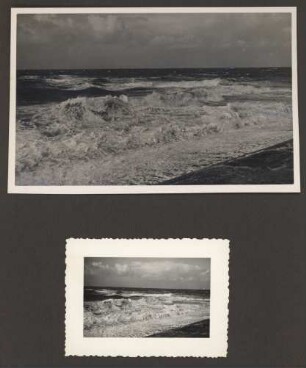 Meereslandschaft mit aufgewühlter Brandung