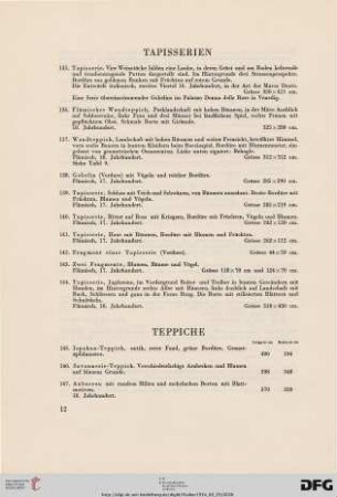Tapisserien (Nr. 135-144)