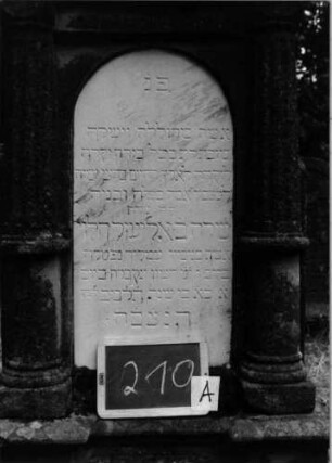Grabstein 210 [Nir S. 149 Nr. 14.26]: Grabstein 210A [Nir S. 149 Nr. 14.26]