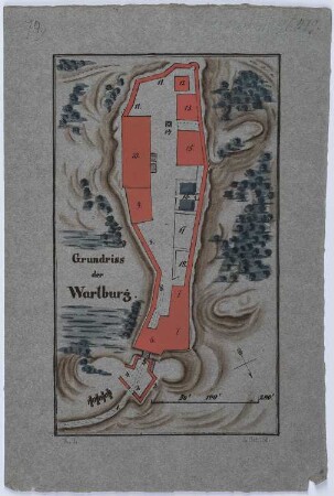 Eisenach (Thüringen): Wartburg, Lageplan