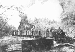 Personenzug vorn Dampflokomotive