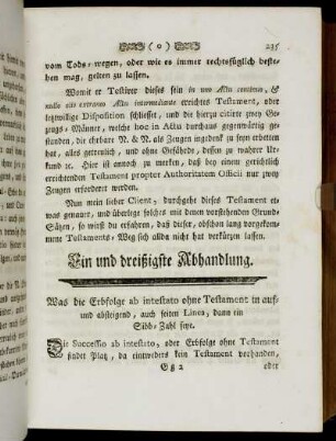 Ein und dreißigste Abhandlung - Fünf und dreißigste Abhandlung