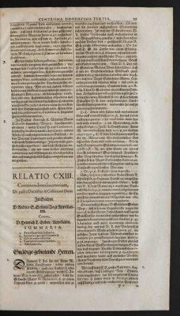 Relatio CXIII.