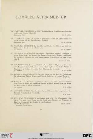 Gemälde alter Meister (Nr. 224-291)