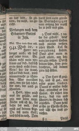 Verlangen nach dem Erbarmen Gottes in Jesu.