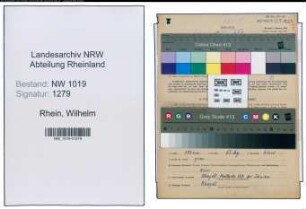 Entnazifizierung Wilhelm Rhein , geb. 17.12.1907 (Mechaniker)