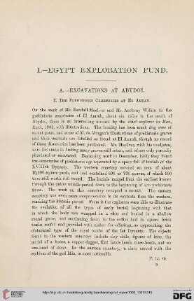Egypt Exploration Fund : excavations at Abydos, [1]