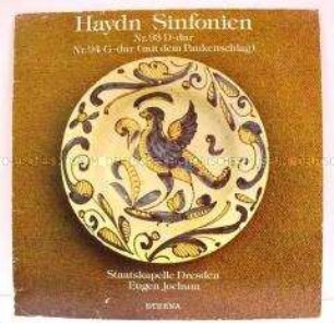 Schallplatte mit Musik von Haydn, Plattenhülle