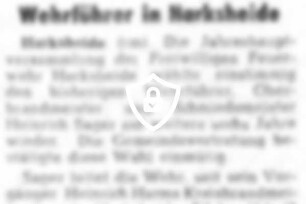 [Name maskiert] bleibt Wehrführer in Harksheide
