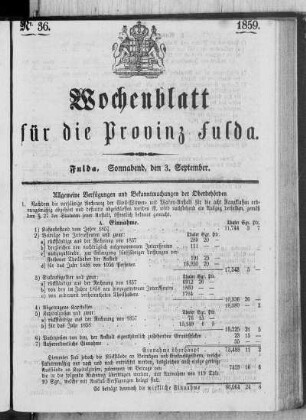 Nr. 36, Ausgabe vom 3. September 1859