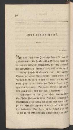 Dreyzehnter Brief