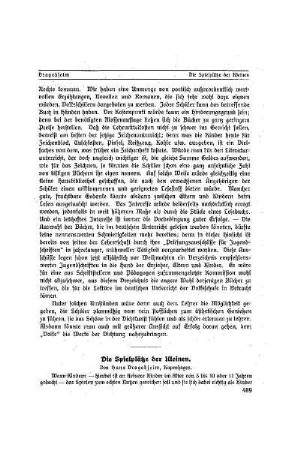 Die Spielplätze der Kleinen