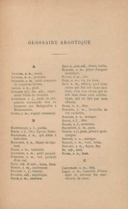 Glossaire argotique