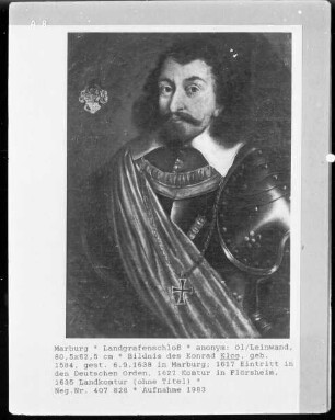 Bildnis des Konrad Klos (1584-1638), Mitglied des Deutschen Ordens seit 1617