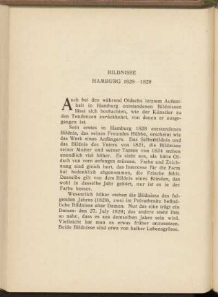 Bildnisse Hamburg 1828 - 1829