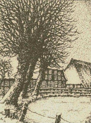 Verschneite Wassermühle in Heikendorf