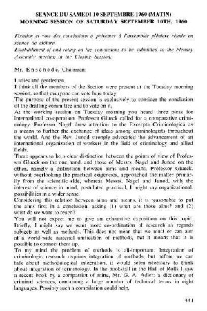 441-447, Fixation et vote des conclusions / Establishment of and voting on the conclusions