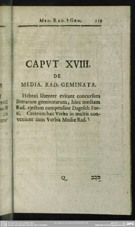 Caput XVIII. De Media. Rad. Geminata