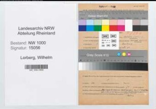 Entnazifizierung Wilhelm Lorberg, geb. 07.10.1903 (Elektromeister)