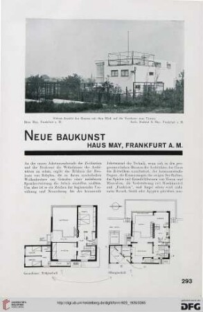 1: Neue Baukunst : Haus May, Frankfurt a. M.
