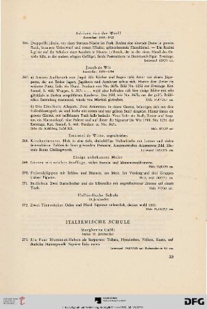 Italienische Schule (Nr. 273-285)