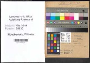 Entnazifizierung Wilhelm Roebbenack , geb. 26.02.1898 (Kaufmann)