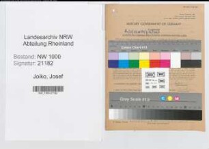 Entnazifizierung Josef Joiko, geb. 17.02.1893 (Beamter)