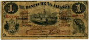 Geldschein, Peso, 1877
